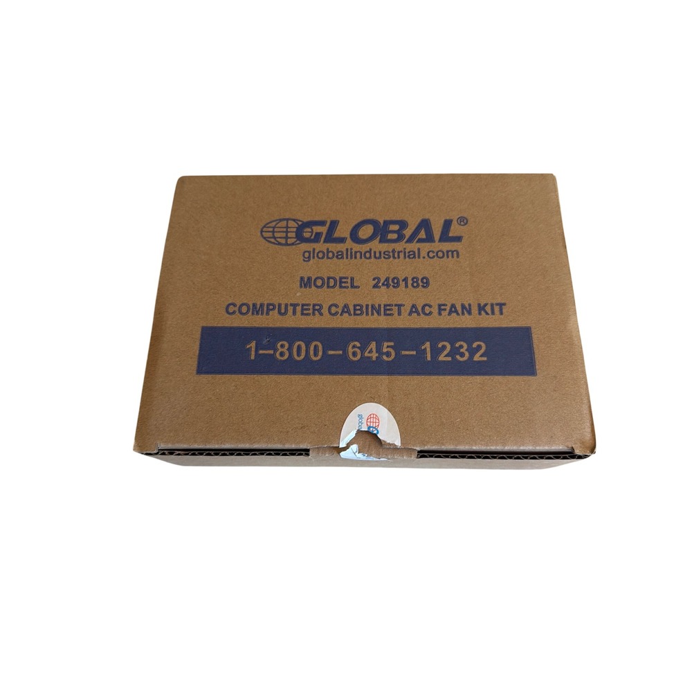 Global Industrial AC Fan Kit Black 249189 Computer Cabinet Axial Fans YAH1225S1